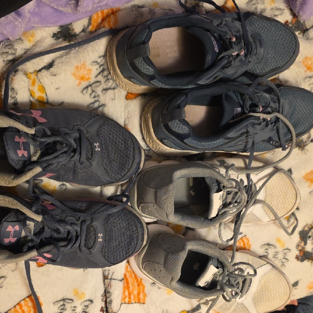 Assorted Sneakers, Skechers and Under Armour.
